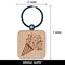 Party Popper with Confetti Celebration Birthday Engraved Wood Square Keychain Tag Charm
